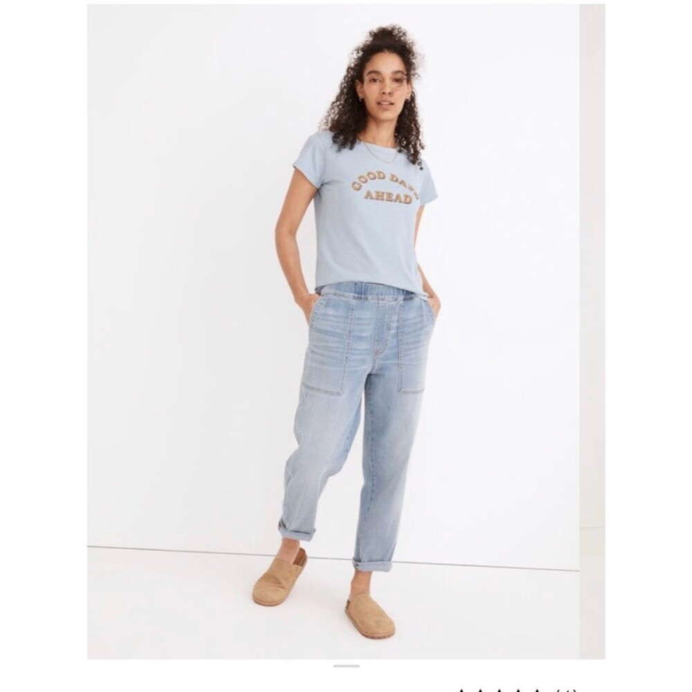 Madewell Tall Pull-On Relaxed Jeans with Elastic Waist - Size XLT